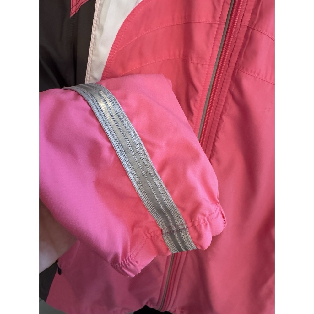 Saucony Women's Medium Pink Reflective Running Jacket Full Zip Lightweight‎ - Picture 4 of 8